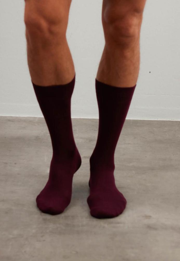 Sosete Bărbați Bambus, Fără Cusătură, Bordo,Engros